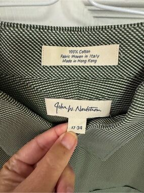 John W. Nordstrom Olive Green Men's Dress Shirt